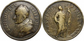 Benedetto XIII (1724-1730) Pietro Francesco Orsini. Medaglia s.d. D/ BENEDICTVS XIII P M. Busto a sinistra con camauro, mozzetta e stola. R/ S. ELENA ...