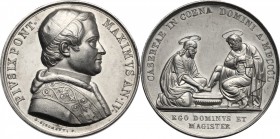 Pio IX (1846-1878), Giovanni Mastai Ferretti. Medaglia, A. IV. D/ PIVS IX PONT MAXIMVS AN IV. Busto a destra con berrettino, mozzetta e stola; sotto, ...