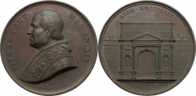 Pio IX (1846-1878), Giovanni Mastai Ferretti. Medaglia A. XIX. D/ PIVS IX PONT MAX AN XIX. Busto a sinistra con berrettino, mozzetta e stola. R/ ANNO ...