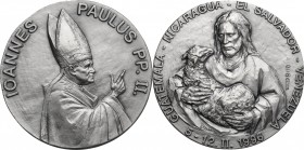 Giovanni Paolo II (1978-2005), Karol Wojtyla. Medaglia per il viaggio in Guatemala, Nicaragua, El Salvador e Venezuela del 1996. D/ IOANNES PAULUS P P...