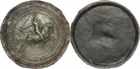 Carlo V detto il Saggio (1338-1380), re di Francia. Calco di sigillo di Carlo V di Francia da Delfino (ante 1364), fattura ottocentesca. D/ S KAROLI P...
