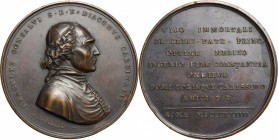 Ercole Consalvi (1757-1824), Cardinale, Segretario di Stato. Medaglia 1824 per la morte. AE. mm. 53.00 Inc. G. Cerbara. Colpetto sul bordo BB.