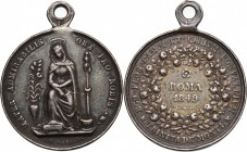 Medaglietta devozionale, 1849. AR. mm. 25.00 Inc. N. Cerbara. Bel BB.