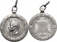 Napoleone III (1852- 1870). Medaglia 1859, per le Campagne d'Italia (Montebello Palestro Turbigo Magenta Marignan Solferino). Bram. Pag. 272. AG. mm. ...