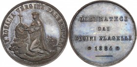 Medaglietta 1884, Santa Rosalia vergine palermitana. AE. mm. 29.00 SPL.