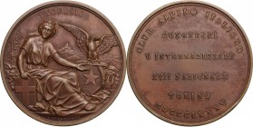 Medaglia del Club Alpino Italiano 1885. AE. mm. 56.00 Inc. P. Thermignon. SPL.