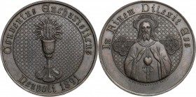 Medaglia 1891 commemorativa del Congresso Eucaristico Nazionale Italiano di Napoli. AE. mm. 41.50 Inc. Petruzzelli. R. qFDC.