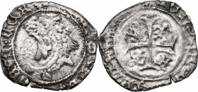 France. Charles VII, Roi dauphin (1422-1440). Quart de gros. PdA 4958. BI. g. 1.05 mm. 19.00 VF.