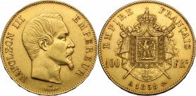 France. Napoleon III (1852-1870). 100 Francs 1859 A, Paris mint. Gad. 1135. Fried. 550. AV. mm. 35.00 VF.