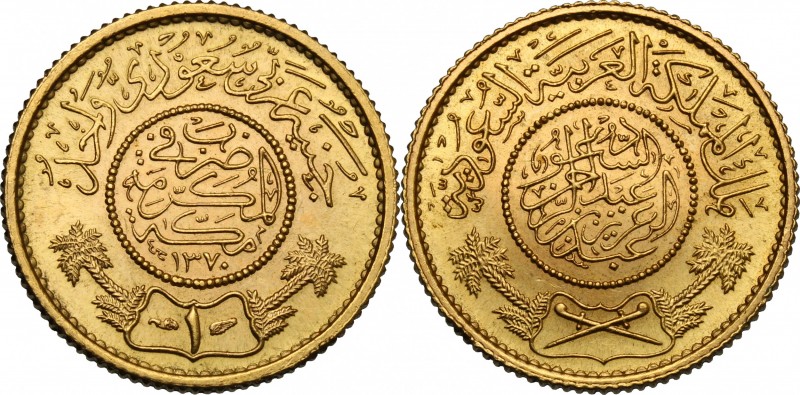 Saudi Arabia. Abd Al-Aziz Bin Sa'ud (AH 1344-1373). Saudi Pound AH 1370 (1951). ...