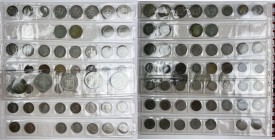 Switzerland. Lot of fifty-six (56) coins. AR,AE,NI. 15 in silver