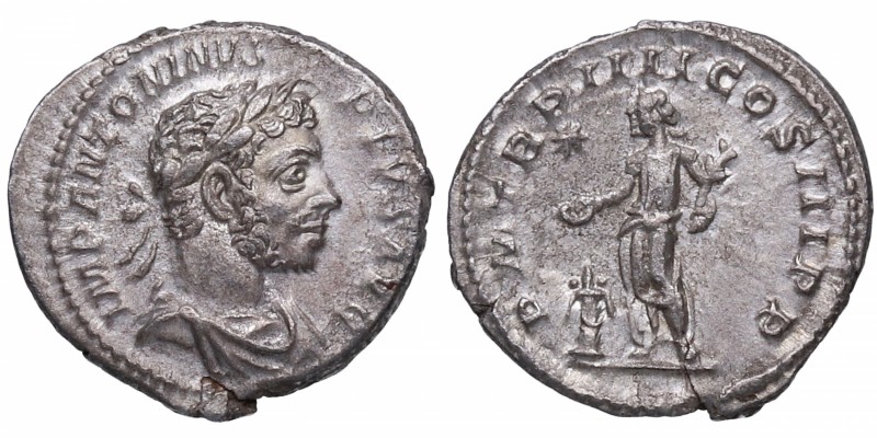 221-222 dC. Heliogábalo (218-222). Roma. Denario. RIC IV 46. Ag. Busto laureado ...