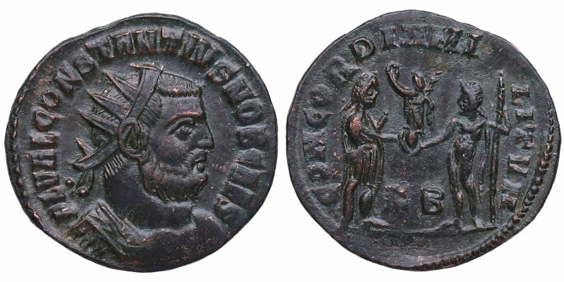 293-305 dC. Constancio I como César. Cyzicus. Nummus. RIC VI 19a. Ae. FL VAL CON...