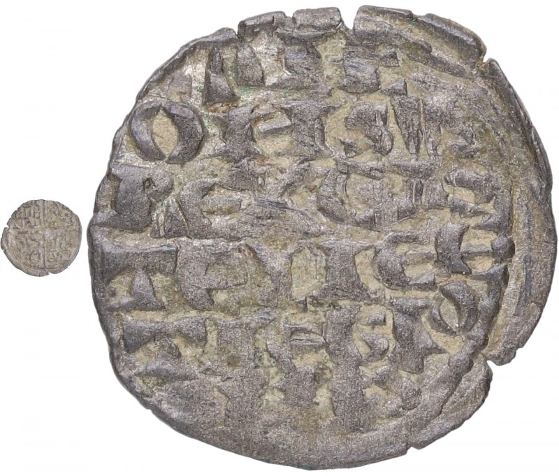 1252-1284. Alfonso X (1252-1284). Coruña. Dinero de seis lineas. Núñez 124. Ve. ...