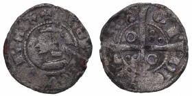 1276-1285. Pedro III de Aragón (1276-1285). Barcelona. Dinero. Cru 243. Ve. 0,96 g. MBC. Est.15.