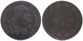 1799. Carlos IV (1788-1808). Segovia. 4 maravedís. A&C 413. Cu. MBC+. Est.20.