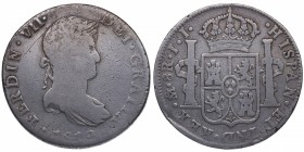 1818. Fernando VII (1808-1833). México. 8 Reales. JJ. Cy 16003. Ag. 26,53 g. MBC-. Est.60.