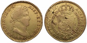 1820. Fernando VII (1808-1833). Sevilla. 2 escudos. A&C 227. Au. Bella. Brillo Original. EBC / EBC-. Est.400.