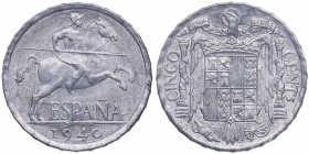 1940. Franco (1939-1975). Madrid. 5 céntimos. Cy 11302. Al. 1,14 g. Escasa. EBC+. Est.40.