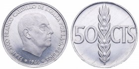 1966*72. Franco (1939-1975). 50 Céntimos. Cu-Ni. 0,96 g. Proof. PROOF. Est.8.