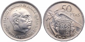 1957*71. Franco (1939-1975). 50 pesetas. Cu-Ni. SC. Est.30.