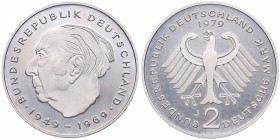 1979 J. Alemania Federal. 2 Mark. KM A127. Cu-Ni. 7,04 g. "Theodor Heuss". "L.C.F.F.". PROOF. Est.4.