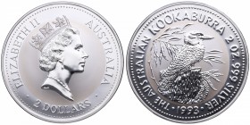 1993. Australia. 2 Dólares. Ag. 62,21 g. Encapsulada. SC. Est.60.