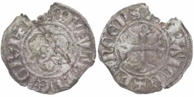 1163. Francia Medieval. Principado de Orange. Monedas feudales. Denier. Ag. 0,63 g. Cruz con terminaciones ancoradas en forma floral. Leyenda:“+ PRINC...