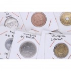1965 a 2006. Japón. Lote de 11 monedas: 5 monedas Japón y 6 Hungría. Alguna limpiada. MBC+ A EBC. Est.15.