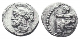 Cilicia, Satraps, AR Obol, 4th century BC

Condition: Very Fine

Weight: 0.70 gr
Diameter: 10 mm