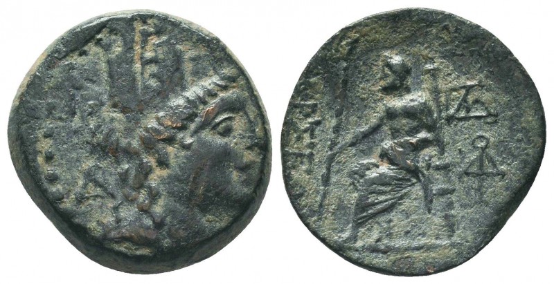 CILICIA. Tarsos. Ae (164-27 BC). 

Condition: Very Fine

Weight: 7.10 gr
Diamete...