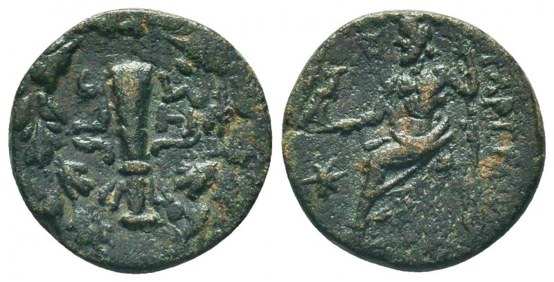 CILICIA. Tarsos. Ae (164-27 BC). 

Condition: Very Fine

Weight: 3.80 gr
Diamete...