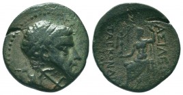 Kings of Cilicia. Tarkondimotos. 39-31 B.C. AE 21 (21 mm, 7.35 g, 11 h). Diademed head of Tarkondimotos right, c/m: anchor / BAΣIΛEΩΣ / TAPKONΔIMO/TOY...