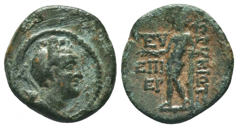 CILICIA, Korykos. Circa 1st century BC. Æ 

Condition: Very Fine

Weight: 2.60 g...