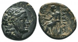 Seleukid Kingdom. 144-142 B.C. AE 

Condition: Very Fine

Weight: 4.10 gr
Diameter: 18 mm