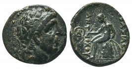 Seleukid Kingdom. 144-142 B.C. AE 

Condition: Very Fine

Weight: 2.80 gr
Diameter: 16 mm