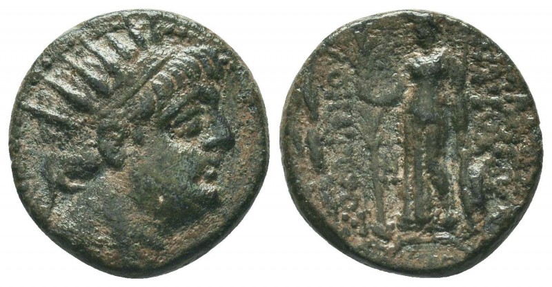Seleukid Kingdom. 144-142 B.C. AE 

Condition: Very Fine

Weight: 4.10 gr
Diamet...