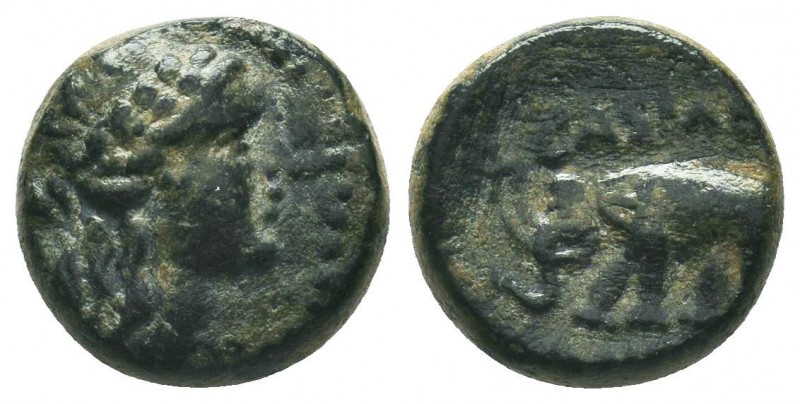 Seleukid Kingdom. 144-142 B.C. AE 

Condition: Very Fine

Weight: 3.40 gr
Diamet...