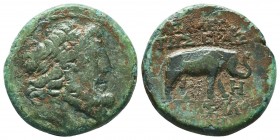 Seleukid Kingdom. 144-142 B.C. AE 

Condition: Very Fine

Weight: 8.10 gr
Diameter: 22 mm