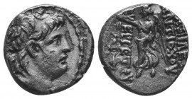 Seleukid Kingdom. 144-142 B.C. Ar Drachm

Condition: Very Fine

Weight: 3.80 gr
Diameter: 16 mm