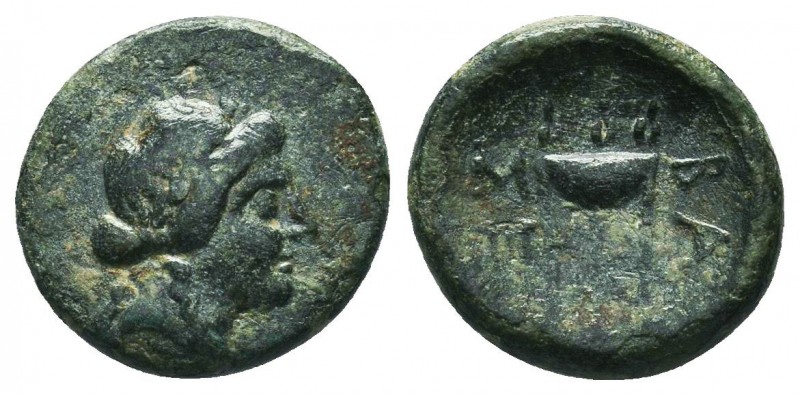 Seleukid Kingdom. 144-142 B.C. AE 
Condition: Very Fine

Weight: 2.00 gr
Diamete...