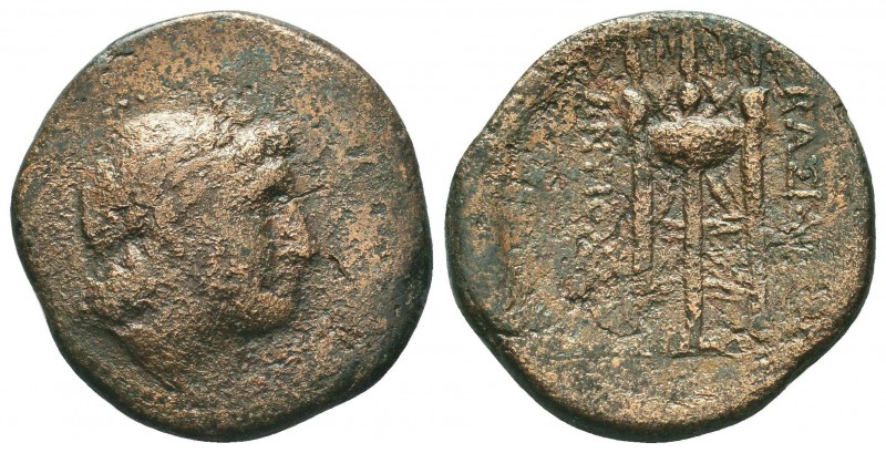 Seleukid Kingdom. 144-142 B.C. AE 

Condition: Very Fine

Weight: 10.70 gr
Diame...