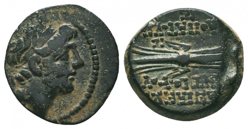 Seleukid Kingdom. 144-142 B.C. AE 

Condition: Very Fine

Weight: 5.60 gr
Diamet...