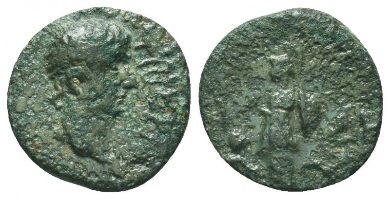 Tiberius. As Caesar, AD 4-14. Æ Side,

Condition: Very Fine

Weight: 2.80 gr
Dia...