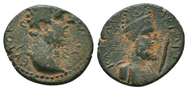 MESOPOTAMIA. Edessa. Septimius Severus with Abgar VIII (193-211). Ae.

Condition...
