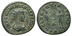 Numerianus (283-284 AD). AE Antoninianus 

Condition: Very Fine

Weight: 2.20 gr
Diameter: 20 mm