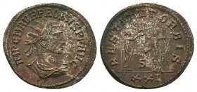Probus (276-282 AD). AE Antoninianus

Condition: Very Fine

Weight: 3.50 gr
Diameter: 22 mm