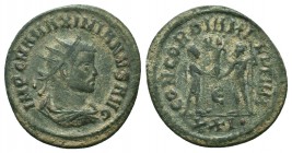 Maximianus Herculius (286-305 AD). Silvered AE Antoninianus

Condition: Very Fine

Weight: 2.80 gr
Diameter: 22 mm