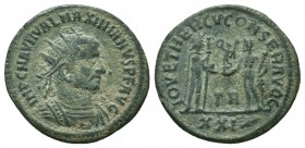 Maximianus Herculius (286-305 AD). Silvered AE Antoninianus

Condition: Very Fine

Weight: 3.50 gr
Diameter: 21 mm