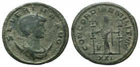Severina Æ Silvered Antoninianus. AD 274-275. 

Condition: Very Fine

Weight: 3.40 gr
Diameter: 22 mm